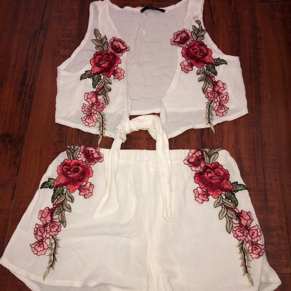 Floral Two piece beach set